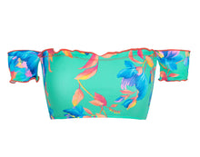 Load image into Gallery viewer, Product Front: Rio De Sol Top Top Acqua Flora Off Shoulder