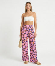 Load image into Gallery viewer, Model Front: Rio De Sol Beach Trousers Amore-Pink Wide Pants