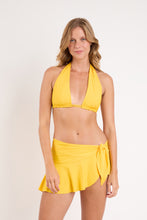 Load image into Gallery viewer, Model Front: Rio De Sol Beach Skirt Bio-Luz-Solar Mini Skirt