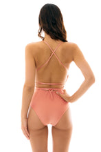 Load image into Gallery viewer, Model Back: Rio De Sol One-Piece Rose New Vegas