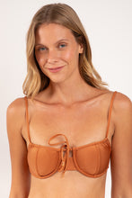 Load image into Gallery viewer, Gallery: Rio De Sol Top Top Shimmer-Nocciola Balconet-Tie