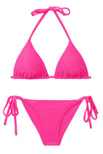 Load image into Gallery viewer, Product Front: Rio De Sol Set Set Malibu-Rosa Tri-Inv Cheeky-Tie