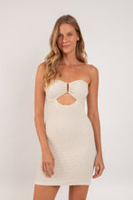 Load image into Gallery viewer, Model Front: Rio De Sol Mini Dress Brisa-Offwhite Sara Dress
