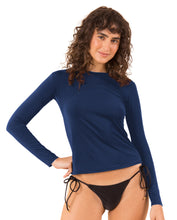 Load image into Gallery viewer, Gallery: Rio De Sol Top Navy Rash-Guard