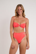Load image into Gallery viewer, Model Front: Rio De Sol Set Set Malibu-Folia Bandeau-Iris Highwaist-Spin-Iris