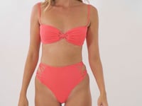 Load and play video in Gallery viewer, Video: Rio De Sol Set Set Malibu-Folia Bandeau-Iris Highwaist-Spin-Iris