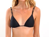 Load and play video in Gallery viewer, Video: Rio De Sol Bottom Bottom Shimmer-Black Lacinho