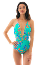 Load image into Gallery viewer, Model Front: Rio De Sol One-Piece Acqua Flora New Vegas