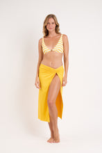 Load image into Gallery viewer, Model Front: Rio De Sol Beach Skirt Bio-Luz-Solar Long Skirt Knot