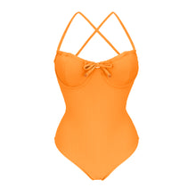Load image into Gallery viewer, Product Front: Rio De Sol One-Piece Dots-Mango Julia