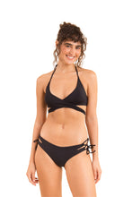 Load image into Gallery viewer, Model Front: Rio De Sol Top Top Dots-Black Kate