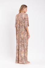Load image into Gallery viewer, Model Back: Rio De Sol Maxi Dresses Leopard Long Dress

