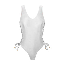 Load image into Gallery viewer, Product Front: Rio De Sol One-Piece Shimmer-White Zoe
