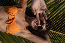 Load image into Gallery viewer, Image 06: Rio De Sol Top Top Dots-Mango Balconet-Tie
