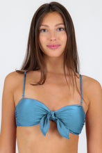 Load image into Gallery viewer, Gallery: Rio De Sol Top Top Shimmer-Baltic-Sea Bandeau-Knot
