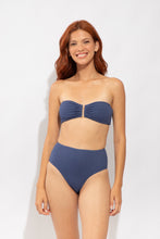 Load image into Gallery viewer, Model Front: Rio De Sol Bottom Bottom Carmel-Blue Hotpants
