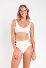 Load image into Gallery viewer, Model Front: Rio De Sol Bottom Bottom Malibu-Natural Highwaist-Spin
