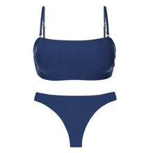 Load image into Gallery viewer, Product Front: Rio De Sol Set Set Navy Bandeau-Reto Nice-Fio
