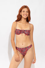 Load image into Gallery viewer, Image 05: Rio De Sol Top Top Coral-Feline Balconet-Tie
