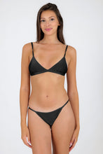 Load image into Gallery viewer, Model Front: Rio De Sol Bottom Bottom Shimmer-Black California
