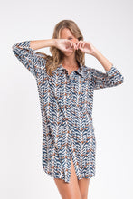 Load image into Gallery viewer, Image 08: Rio De Sol Shirtdress Ikat Chemise
